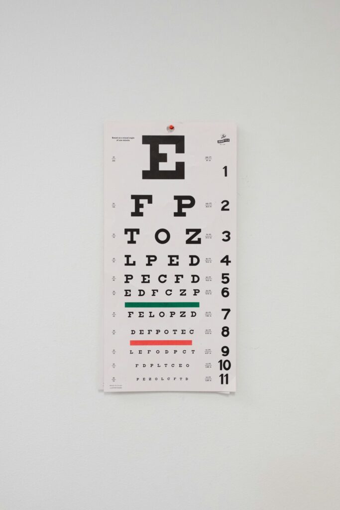 Ophthalmologist performing a dilated eye exam to screen for diabetic eye disease